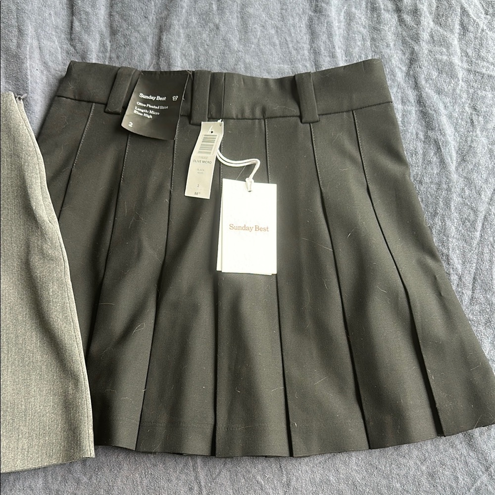 Sunday Best Gray Green Mini Skater Skirt